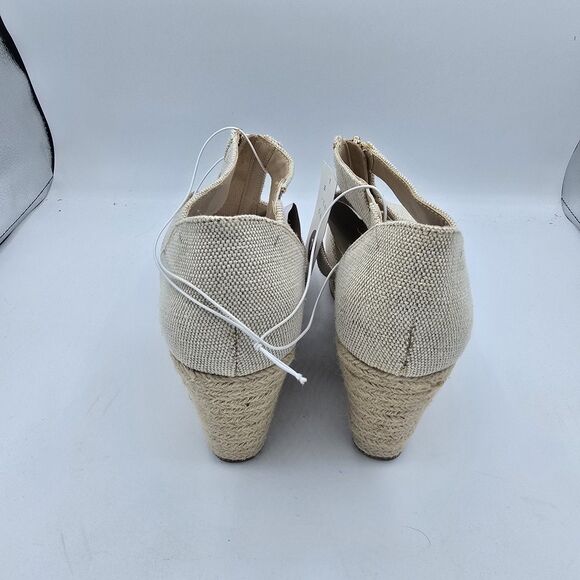 Women's Carla A New Day Espadrille Zip Sandals Cream Size 11 New With Tags Pumps - Picture 8 of 10